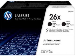 HP 26X fekete nagy kapacitású eredeti toner DUPLA | HP LaserJet Pro M402-M403, MFP M426-M427 nyomtatósorozatokhoz | CF226XD