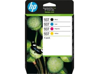 HP 937 fekete/cyan/magenta/sárga eredeti patron (4 db/csomag) | HP Officejet Pro 9100, 9700 All-in-One nyomtatósorozatokhoz | 6C400NE