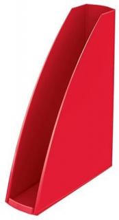 Iratpapucs, mûanyag, 60 mm, elöl nyitott, LEITZ "Wow", piros