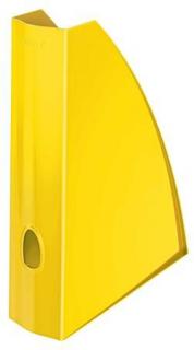 Iratpapucs, mûanyag, 60 mm, elöl nyitott, LEITZ "Wow", sárga