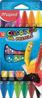 Olajpasztell kréta, MAPED "Color`Peps", 12 különbözõ szín (12 db)