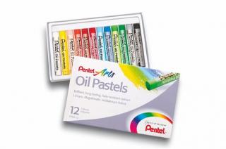 Olajpasztell kréta, PENTEL, "Arts", 12 különbözõ szín (12 db)