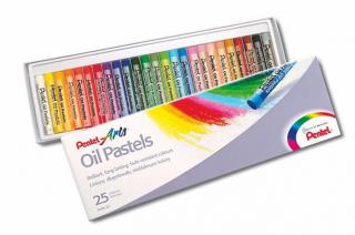 Olajpasztell kréta, PENTEL, "Arts", 25 különbözõ szín (25 db)