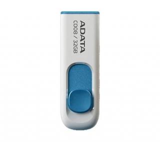 Pendrive, 32GB, USB 2.0, ADATA "C008", fehér