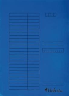 Pólyás dosszié, karton, A4, VICTORIA OFFICE, kék (5 db)