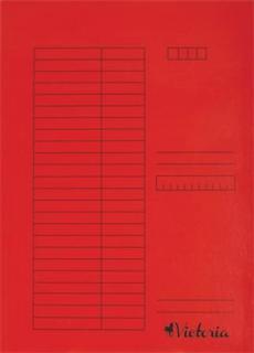 Pólyás dosszié, karton, A4, VICTORIA OFFICE, piros (5 db)