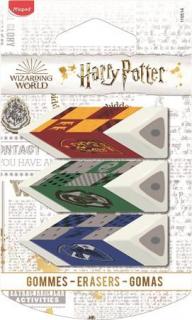 Radír, MAPED "Harry Potter Teens Pyramid", vegyes színek (3 db)