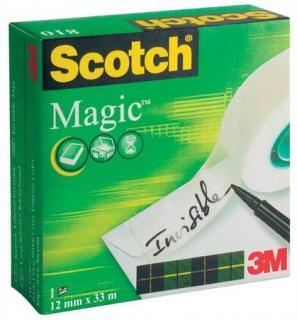 Ragasztószalag, 12 mm x 33 m, 3M SCOTCH "Magic Tape 810" (33 méter)