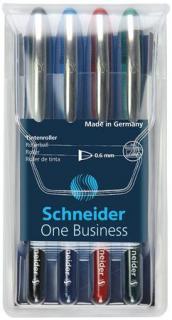 Rollertoll készlet, 0,6 mm, "SCHNEIDER "One Business", 4 szín (4 db)