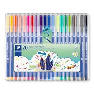 Rostirón készlet, 1 mm, STAEDTLER "Triplus 323", 20 különbözõ szín (20 db)