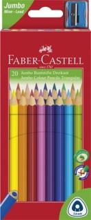 Színes ceruza készlet, háromszögletû, FABER-CASTELL "Jumbo", 20 különbözõ szín (20 db)