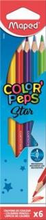 Színes ceruza készlet, háromszögletû, MAPED "Color`Peps Star", 6 különbözõ szín (6 db)