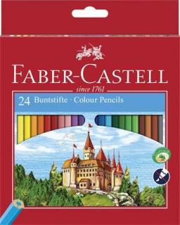 Színes ceruza készlet, hatszögletû, FABER-CASTELL "Classic", 24 különbözõ szín (24 db)