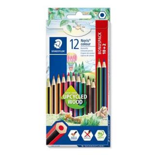 Színes ceruza készlet, hatszögletû, STAEDTLER "Noris Colour 185", 10+2 különbözõ szín (12 db)