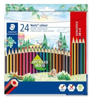 Színes ceruza készlet, hatszögletû, STAEDTLER "Noris Colour 185", 20+4 különbözõ szín (24 db)