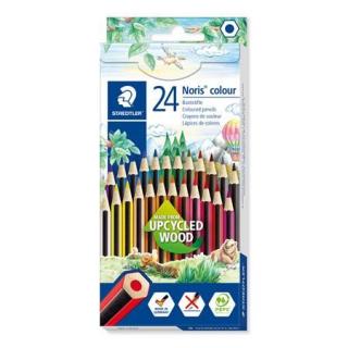Színes ceruza készlet, hatszögletû, STAEDTLER "Noris Colour 185", 24 különbözõ szín (24 db)