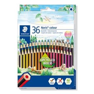 Színes ceruza készlet, hatszögletû, STAEDTLER "Noris Colour 185", 36 különbözõ szín (36 db)