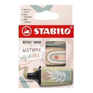 Szövegkiemelõ készlet, 1-4 mm, STABILO "Boss Mini Nature vibes", 3 különbözõ szín (3 db)