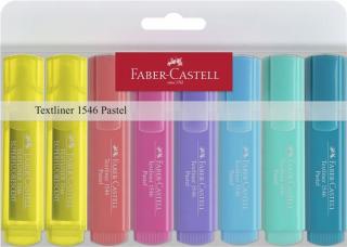 Szövegkiemelõ készlet, 1-5 mm, FABER-CASTELL "1546 Pastel", 8 különbözõ szín (8 db)