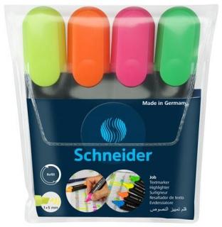 Szövegkiemelõ készlet, 1-5 mm, SCHNEIDER "Job 150", 4 különbözõ szín (4 db)