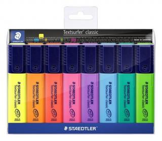 Szövegkiemelõ készlet, 1-5 mm, STAEDTLER "Classic 364", 8 különbözõ szín (8 db)