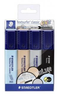 Szövegkiemelõ készlet, 1-5 mm, STAEDTLER "Textsurfer Classic Pastel 364 C", 4 különbözõ szín (4 db)