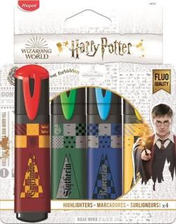 Szövegkiemelõ készlet, MAPED "Harry Potter Teens", 4 különbözõ szín (4 db)