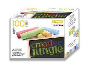 Táblakréta, kerek, "Creative Jungle", színes (100 db)