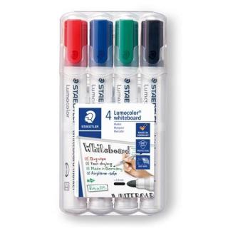 Táblamarker készlet, 2 mm, kúpos, STAEDTLER "Lumocolor® 351", 4 különbözõ szín (4 db)