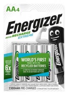 Tölthetõ elem, AA ceruza, 4x2300 mAh, elõtöltött, ENERGIZER "Extreme" (4 db)