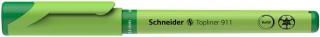 Tûfilc, 0,4 mm, cserélhetõ betétes, újrahasznosított tolltest, SCHNEIDER "Topliner 911", zöld