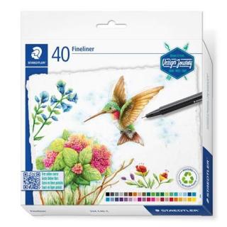 Tûfilc készlet, 0,3 mm, STAEDTLER "Triplus 334 Design Journey", 40 különbözõ szín (40 db)