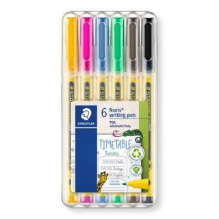 Tûfilc készlet, 0,6 mm, STAEDTLER "Noris® 307", 6 különbözõ szín (6 db)