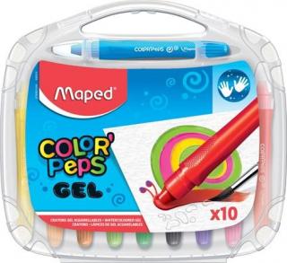 Zsírkréta, kitekerhetõ, MAPED "Color`Peps GEL", 10 különbözõ szín (10 db)