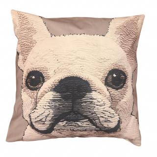 Fehér Francia Bulldog párna
