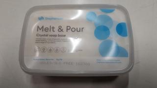 Melt &amp; pour fehér sls és sles mentes szappanalap 1 kg