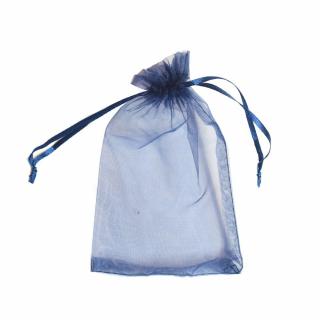 Organza tasak mélykék 10db/csomag 10x15 cm-es