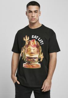 Divatos férfi póló Eat Lit mintával