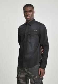 Egyszínű fekete farmer ing