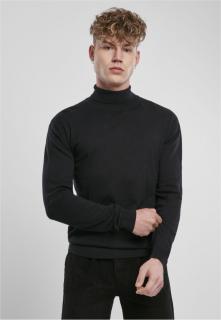 Fekete divatos férfi pulóver