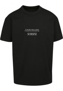 Fekete divatos mintás póló
