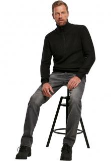 Fekete férfi cipzáras pulóver