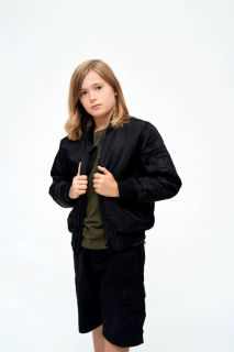 Fekete gyerek bomber kabát
