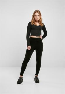 Fekete női divatos leggings