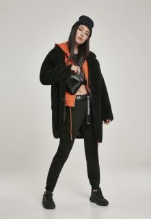 Fekete női sherpa kabát