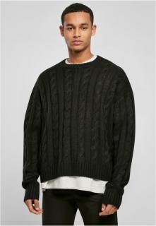 Férfi kötött pulóver - fekete