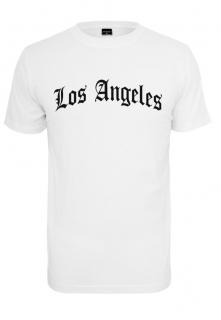 Los Angeles mintás nyomott fehér férfi póló