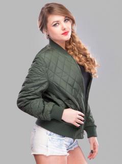 Oliva zöld női steppelt dzseki