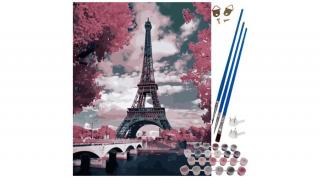 Párizs Eiffel Torony Számfestő Készlet 40 x 50 cm