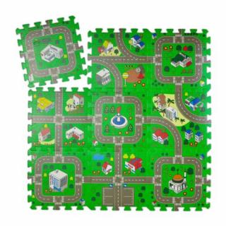 Város mintás Habszivacs Puzzle Szőnyeg Gyerekeknek